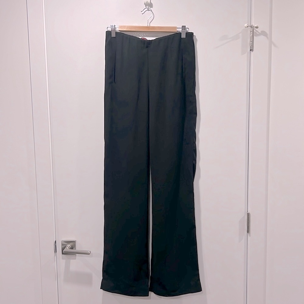 High waist, wide leg black pants - Size 8
